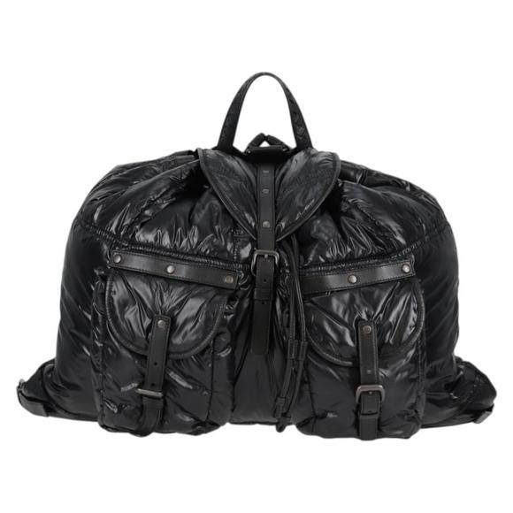 BOTTEGA VENETA INTRECCIATO Backpack Nylon Leather Black Auth 132539V main image 13